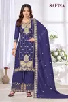 Safina By Banwery Chinon With Embroidered Kurti With Bottom Dupatta Suppliers In India
